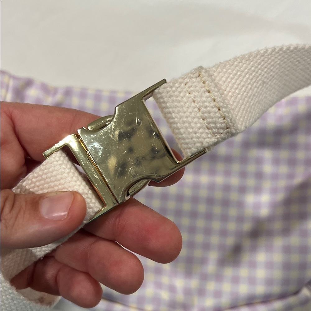 Stoney Clover Lane Lilac Gingham Crossbody Belt Bag with Snow White Patch - Picture 5 of 9